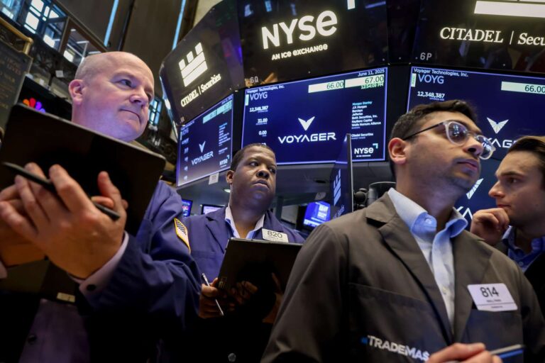 Stocks slip after hitting new highs following jobs report; treasury